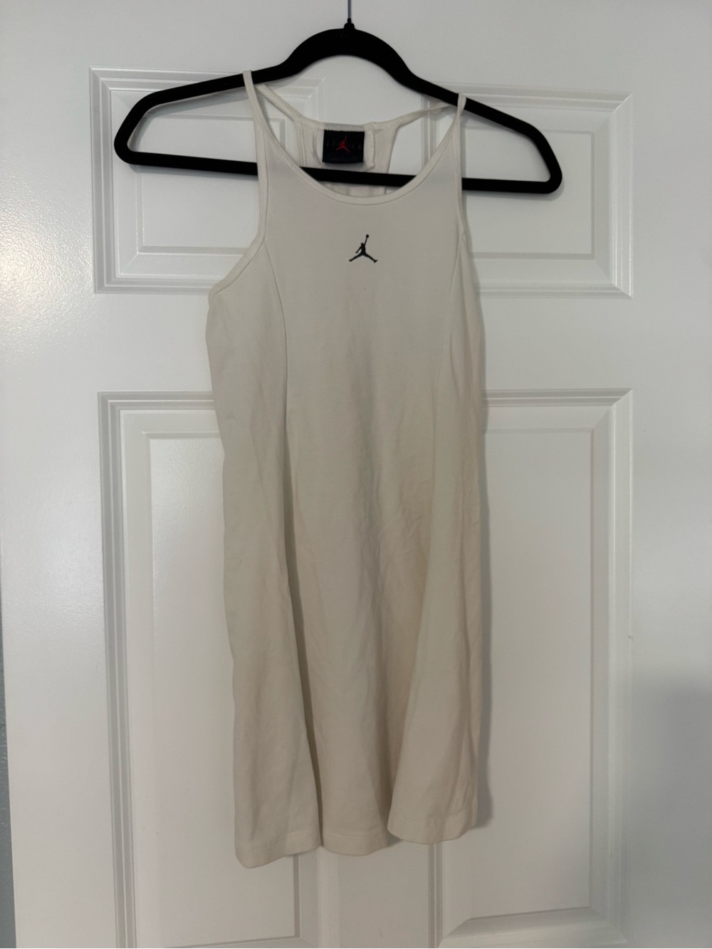 Jordan Cream Mini Tank Dress with Black Jumpman